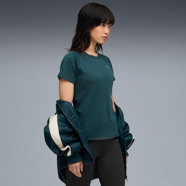PUMA Run Velocity Women's Tri-Blend Running T-Shirt in Green, Size L