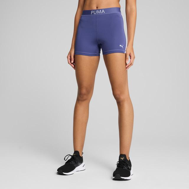 PUMA STRONG High-Waisted 4" Women's Short Tights in Blue, Size L