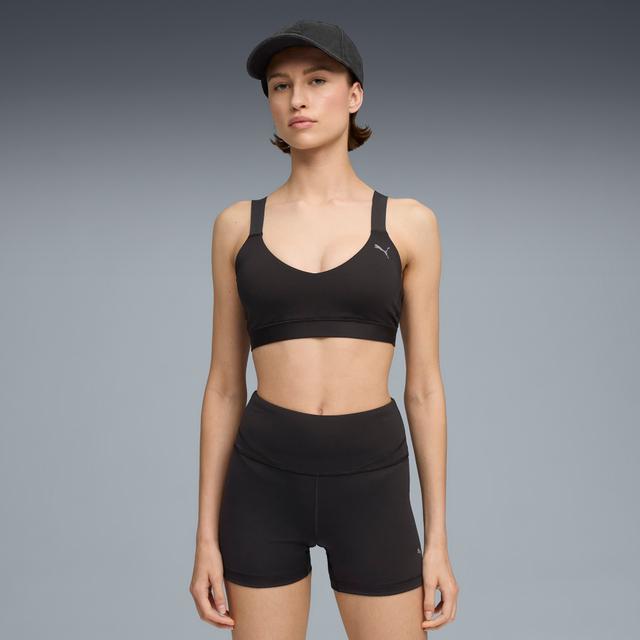 PUMA Shape Women's Moisture Wicking, Low Impact Sports Bra in Black, Size XS