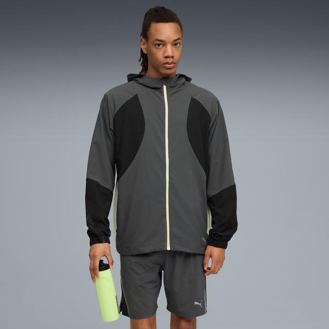 PUMA Run Ultraweave Lightweight Men's Hooded Running Rain Jacket in Grey, Size XXL