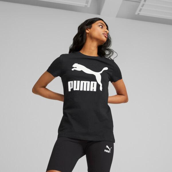 PUMA Women's Sustainable Cotton Logo Tee - Black