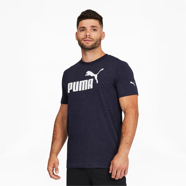 PUMA Essentials Men's Heather T-Shirt in Blue, Size S