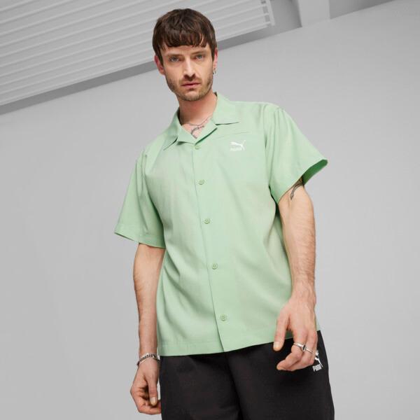PUMA CLASSICS Men's Shirt in Pure Green, Size S