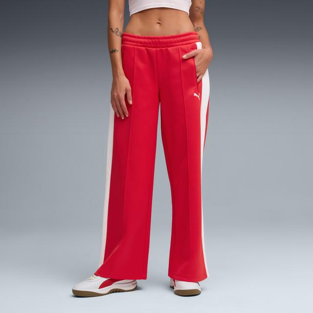 PUMA T7 Women's Low Rise Track Pants in Red, Size S