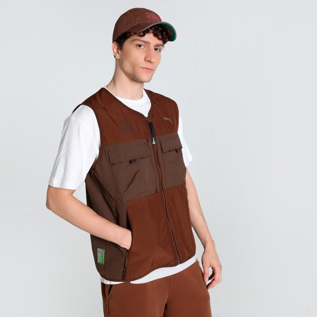 PUMA HOOPS x TMNT PUMATECH Men's Cargo Vest in Brown, Size XL