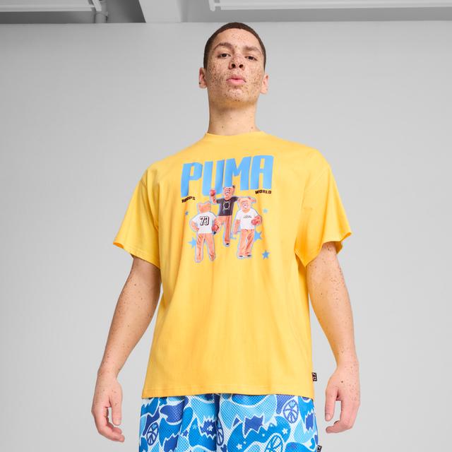 PUMA Dylan's World Men's T-Shirt in Yellow, Size L