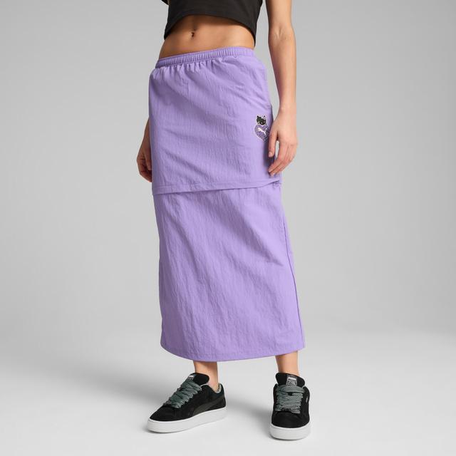 PUMA x HELLO KITTYÂ® AND FRIENDS Women's Woven Maxi Skirt in Purple, Size XL