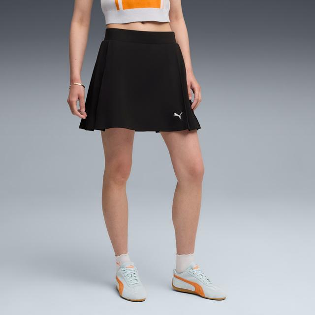 PUMA Wardrobe Essentials Women's Pleated Skirt in Black, Size L