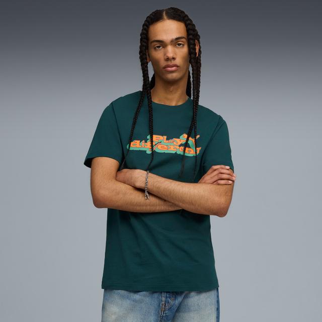 PUMA House of Graphics Men's T-Shirt in Green, Size XS