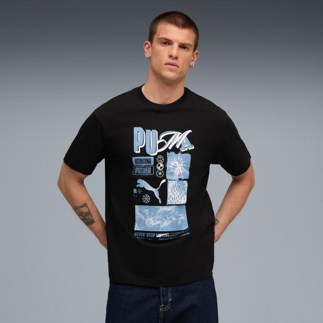 PUMA House of Graphics Men's T-Shirt in Black, Size XL