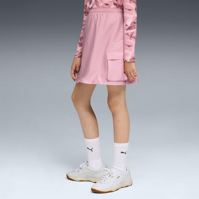 PUMA Bowtique Big Kids' Cargo Skirt in Pink, Size S
