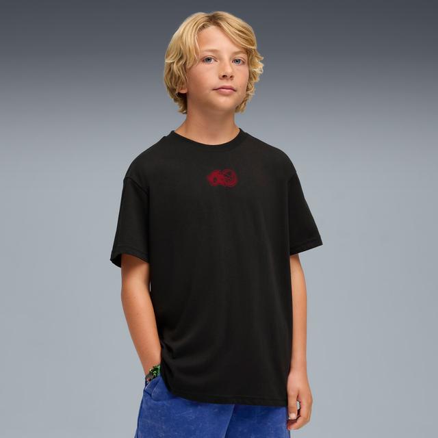 PUMA x SONIC THE HEDGEHOG Big Kids' Graphic T-Shirt in Black, Size L