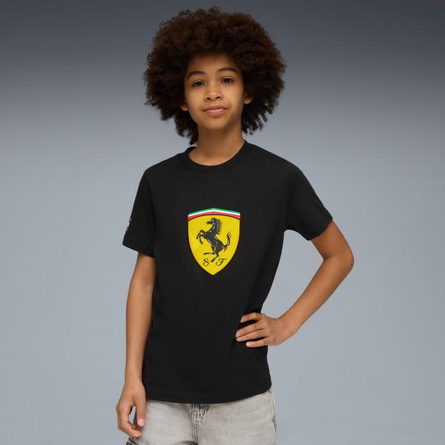 PUMA Scuderia Ferrari Big Kids' Motorsport T-Shirt in Black, Size M
