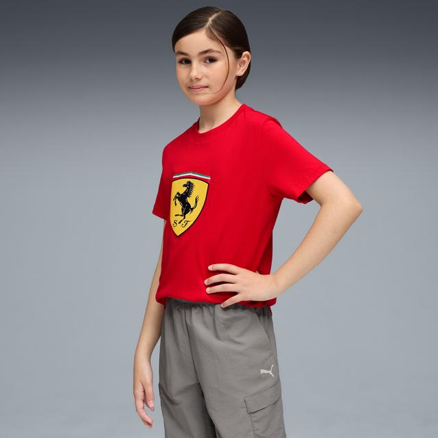 PUMA Scuderia Ferrari Big Kids' Motorsport T-Shirt in Red, Size XS
