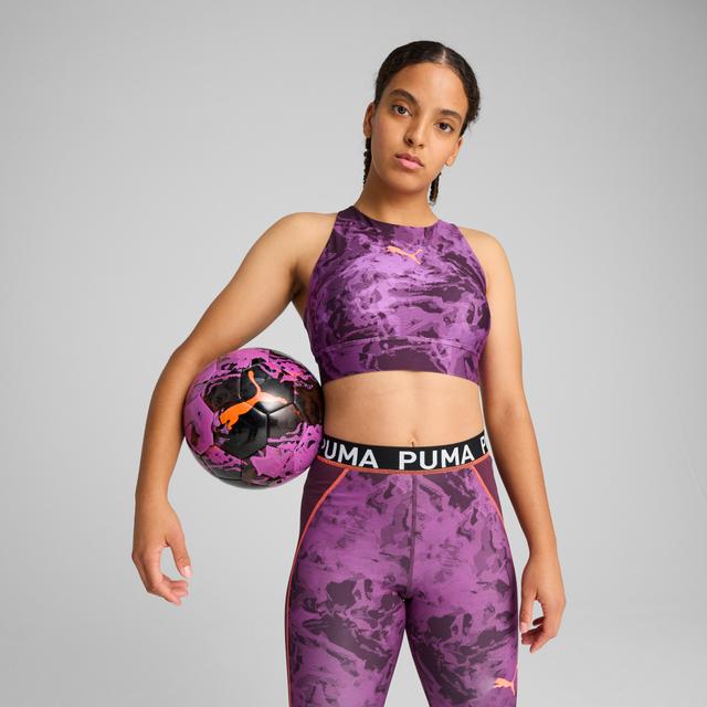 PUMA IndividualBLAZE Eversculpt Medium Support Women's Soccer Bra in Purple, Size M