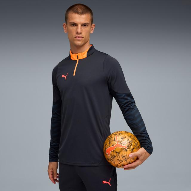 PUMA individualCUP Men's Quarter-Zip Soccer Track Jacket in Blue, Size XL