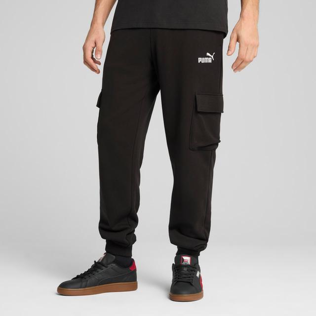 PUMA Essentials No. 1 Logo Men's Cargo Pants in Black, Size L