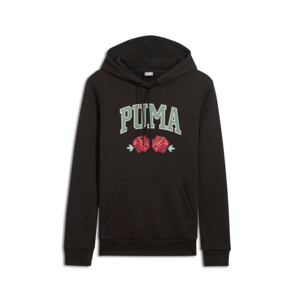 PUMA Faux Embroidered Floral Women's Hoodie in Black
