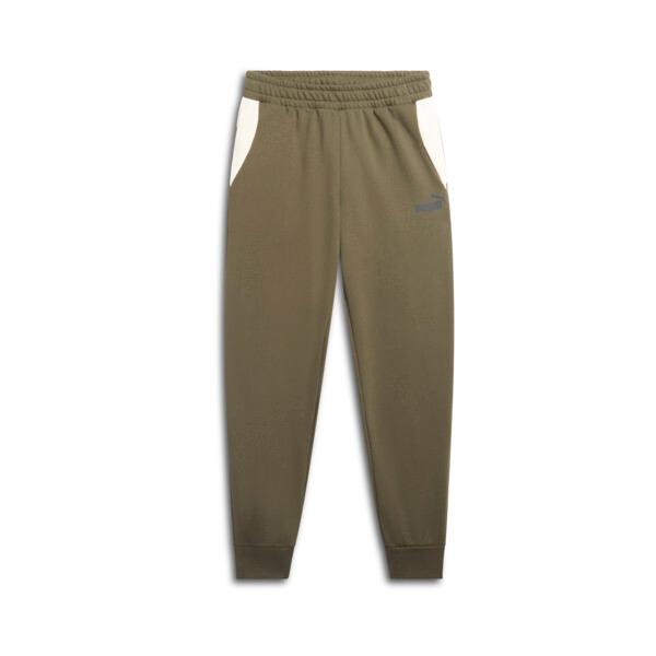 PUMA Men's Olive Colorblock Street Style Joggers