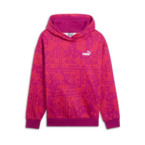 PUMA ESS+ Paisley Print Women's Hoodie - Magenta Style