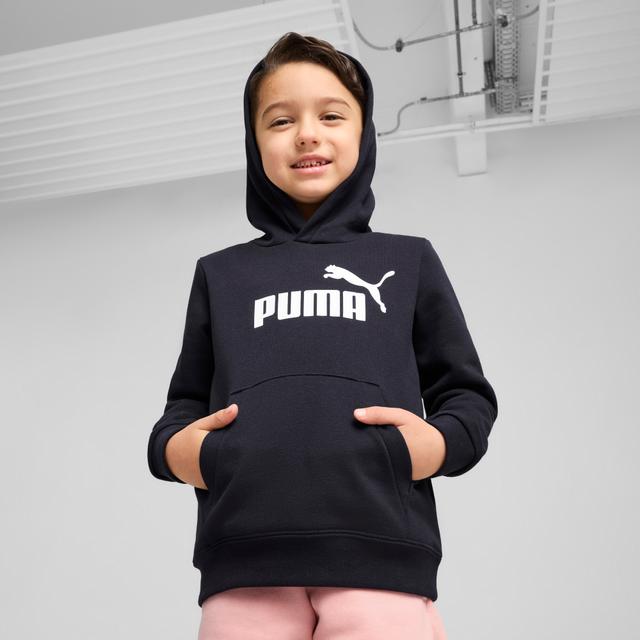 PUMA Essentials No. 1 Logo Little Kids' Fleece Hoodie in Blue, Size 7