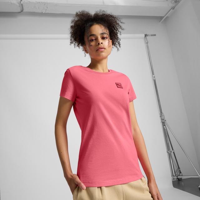 PUMA Elevated Essentials Women's T-Shirt in Pink, Size XS
