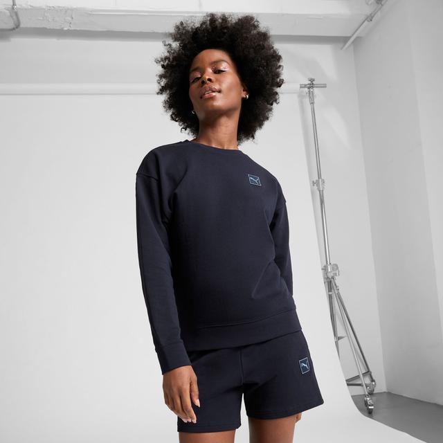 PUMA Essentials Elevated Women's Comfort Crew Sweatshirt in Blue, Size L