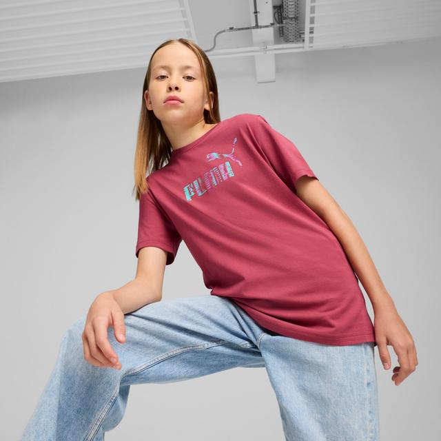 PUMA Essentials Nature 2.0 T-Shirt Youth in Red, Size XL