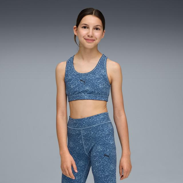 PUMA Train All Day Essentials Girl's Sports Bra in Blue, Size S