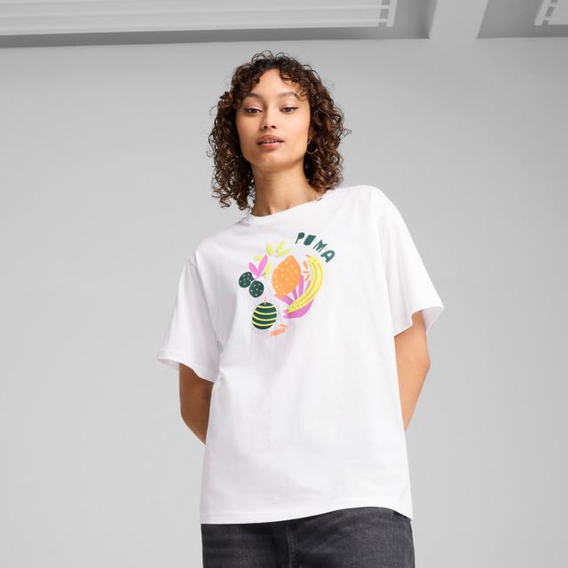 PUMA GRAPHICS Fruity Women's T-Shirt in White, Size XS