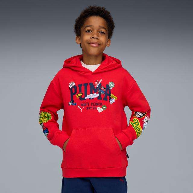 PUMA Hooper Hotline Big Kids' Basketball Hoodie in Red, Size L