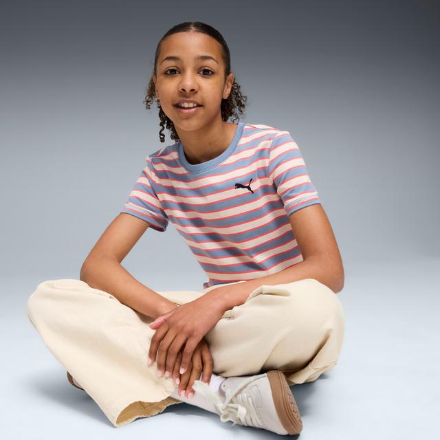 PUMA Wardrobe Essentials Big Kids' T-Shirt in Blue, Size XL