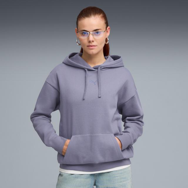 PUMA Essentials Women's Fleece Relaxed Hoodie in Grey, Size M