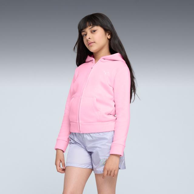 PUMA Core Big Kids' Zip-Up in Pink, Size L