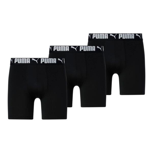 PUMA Men's Athletic Boxer Briefs 3 Pack in Black/White