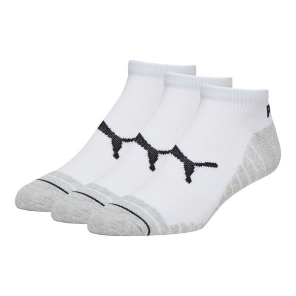 PUMA Men's Select Terry Low Cut Socks (3 Pairs) in White/Black