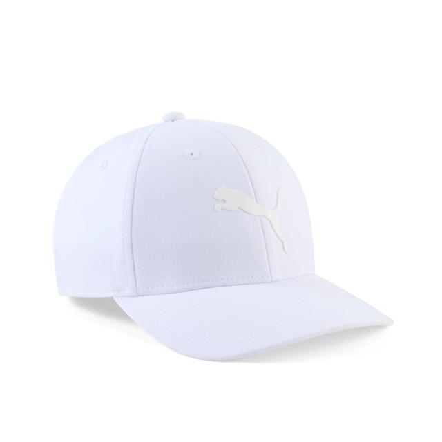 PUMA Addison 2.0 Stretch Fit Cap in White, Size L/XL
