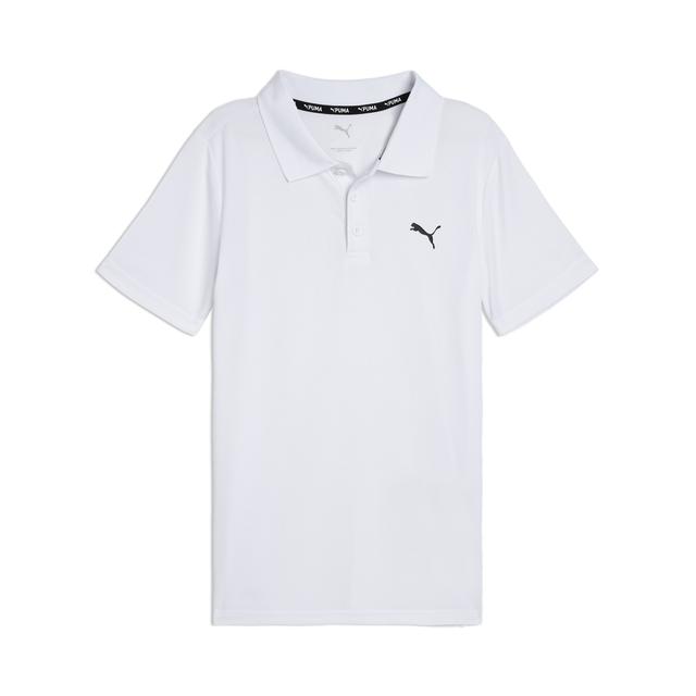 PUMA Active Essentials Big Kids' Polo Shirt in White, Size M