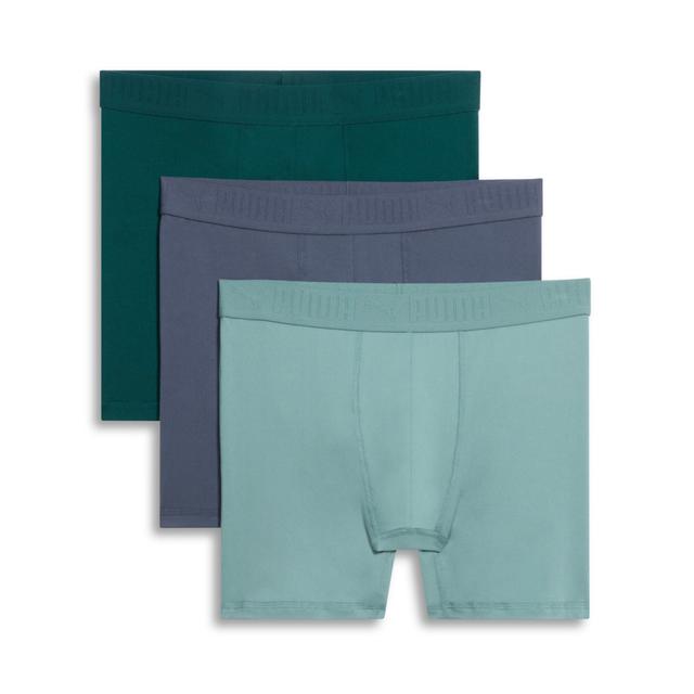 PUMA Men's Ultra Soft Boxer Briefs 3 Pack in Assorted Colours, Size M