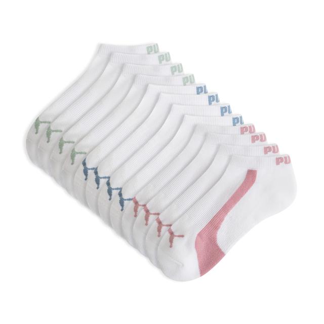PUMA Women's Half-Terry Low Socks (6 Pairs) in Assorted Colours, Size 9-11