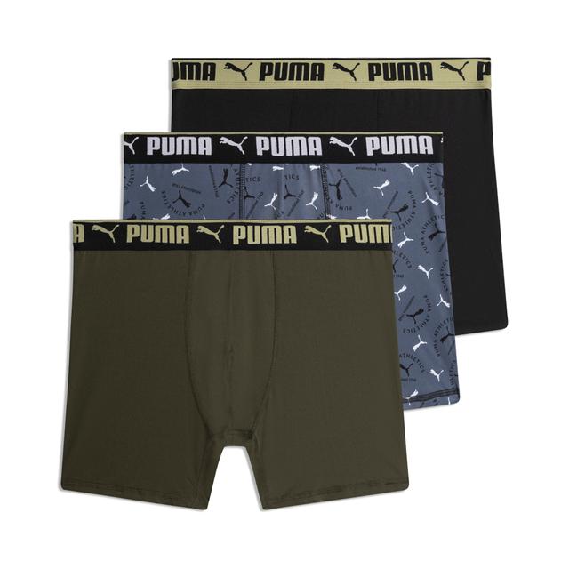 PUMA Athletic Men's Boxers 3 Pack in Assorted Colours, Size S