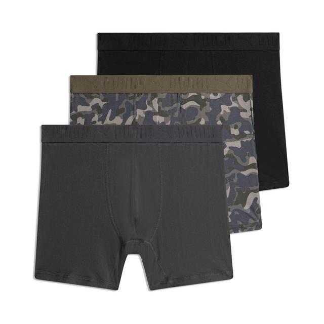 PUMA Ultra Soft Men's Boxers 3 Pack in Assorted Colours, Size L