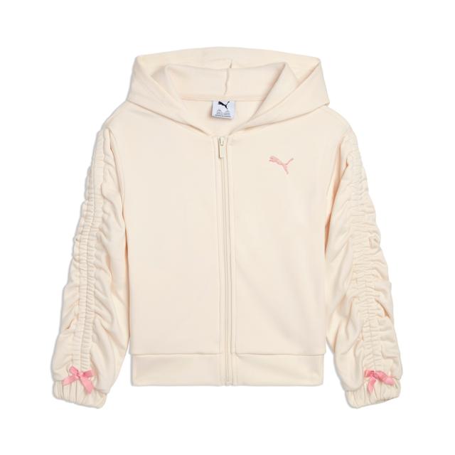 PUMA Bow Society Little Kids' Fleece Hoodie Shoes in Beige, Size 6