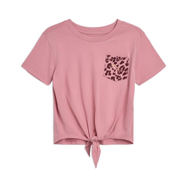 PUMA Animal Pack Little Kids' Pocket T-Shirt in Pink, Size 5