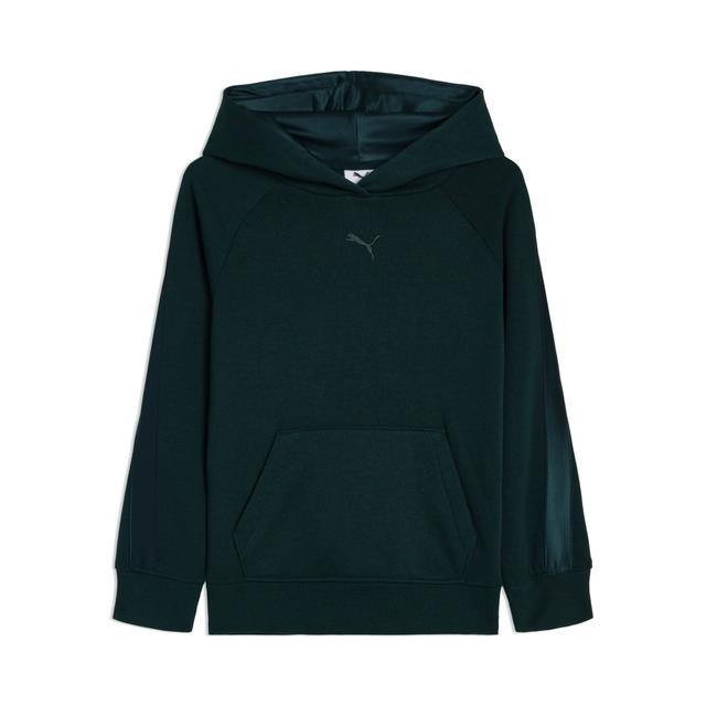PUMA Essentials Satin Big Kids' Fleece Hoodie in Green, Size L