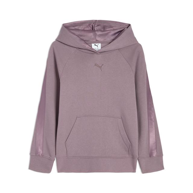 PUMA Essentials Satin Big Kids' Fleece Hoodie in Purple, Size M