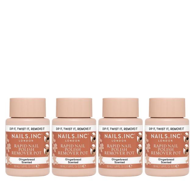 Nails Inc Limited Edition Gingerbread Nail Polish Pot Remover Quad