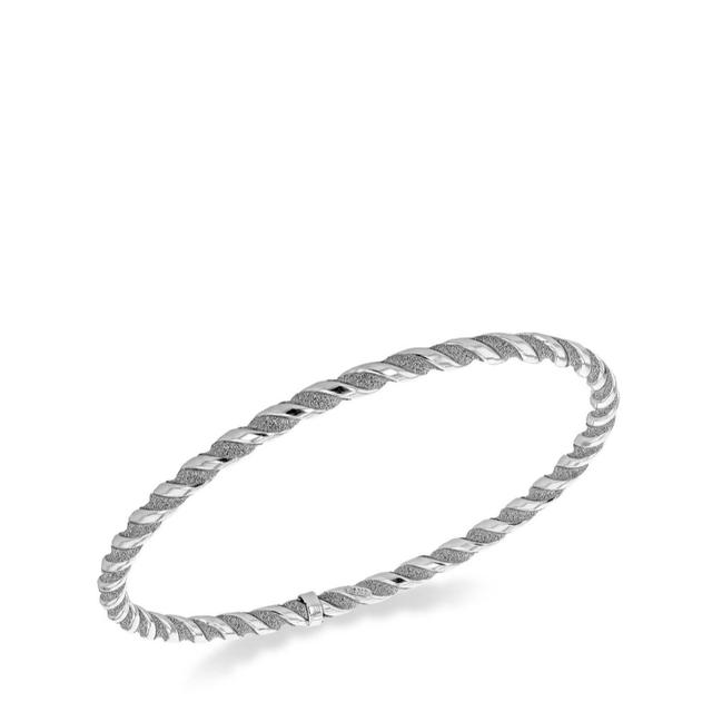 Faith & Brown Stardust Spiral Bangle Sterling Silver