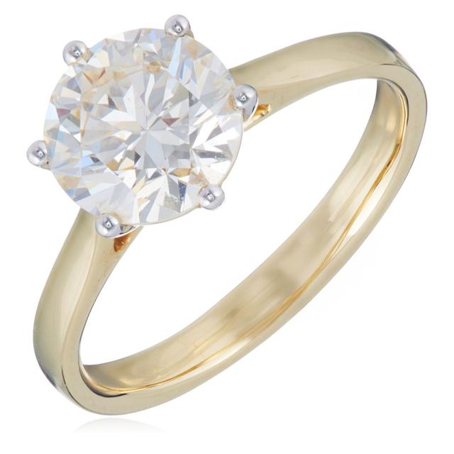 Fire Light 2ct Lab Grown Diamonds Solitare Ring 9ct Gold
