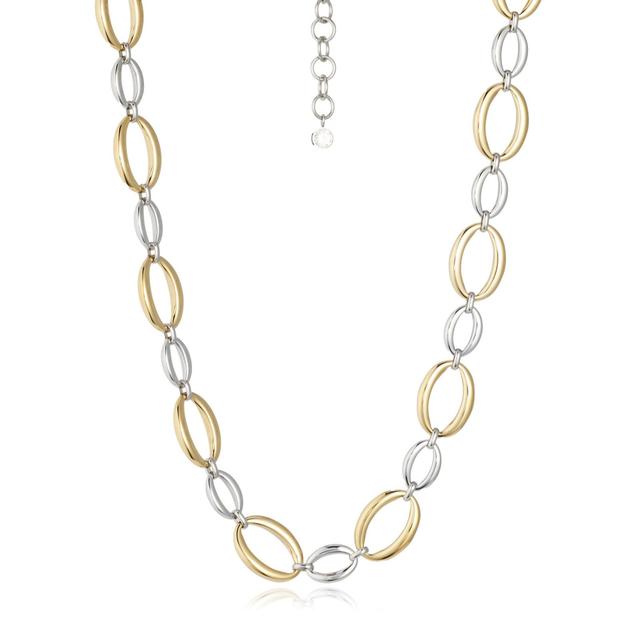 Steel by Diamonique Oval Chain Link Necklace Stainless Steel
